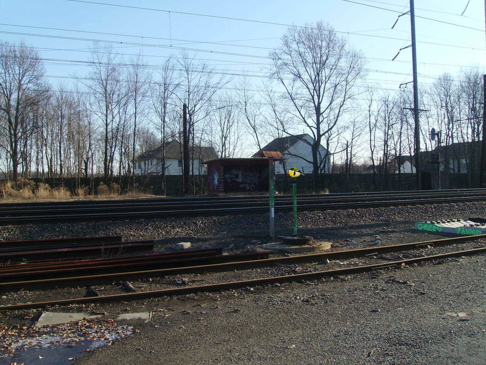 waiting for a train